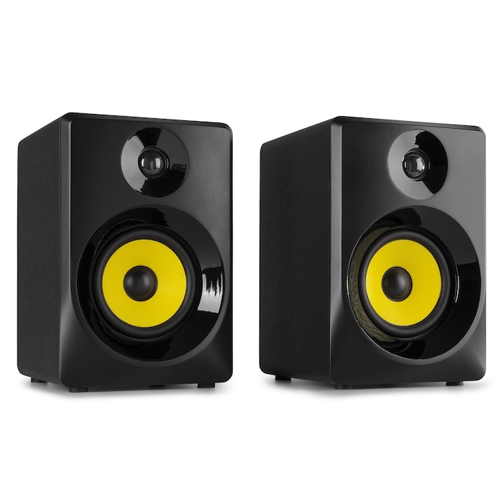 Set 2 monitoare de studio active, 4”, 50W RMS, negru, Vonyx SMN40B