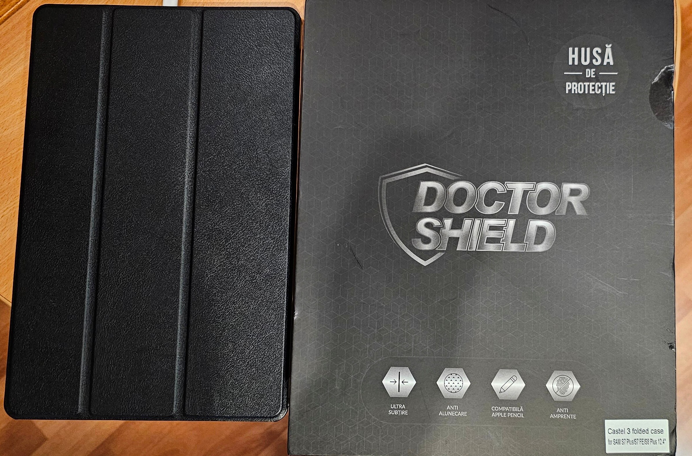 Husa de Protectie, Compatibila Samsung Galaxy Tab S7 FE 12.4", Dr.Shield, Negru