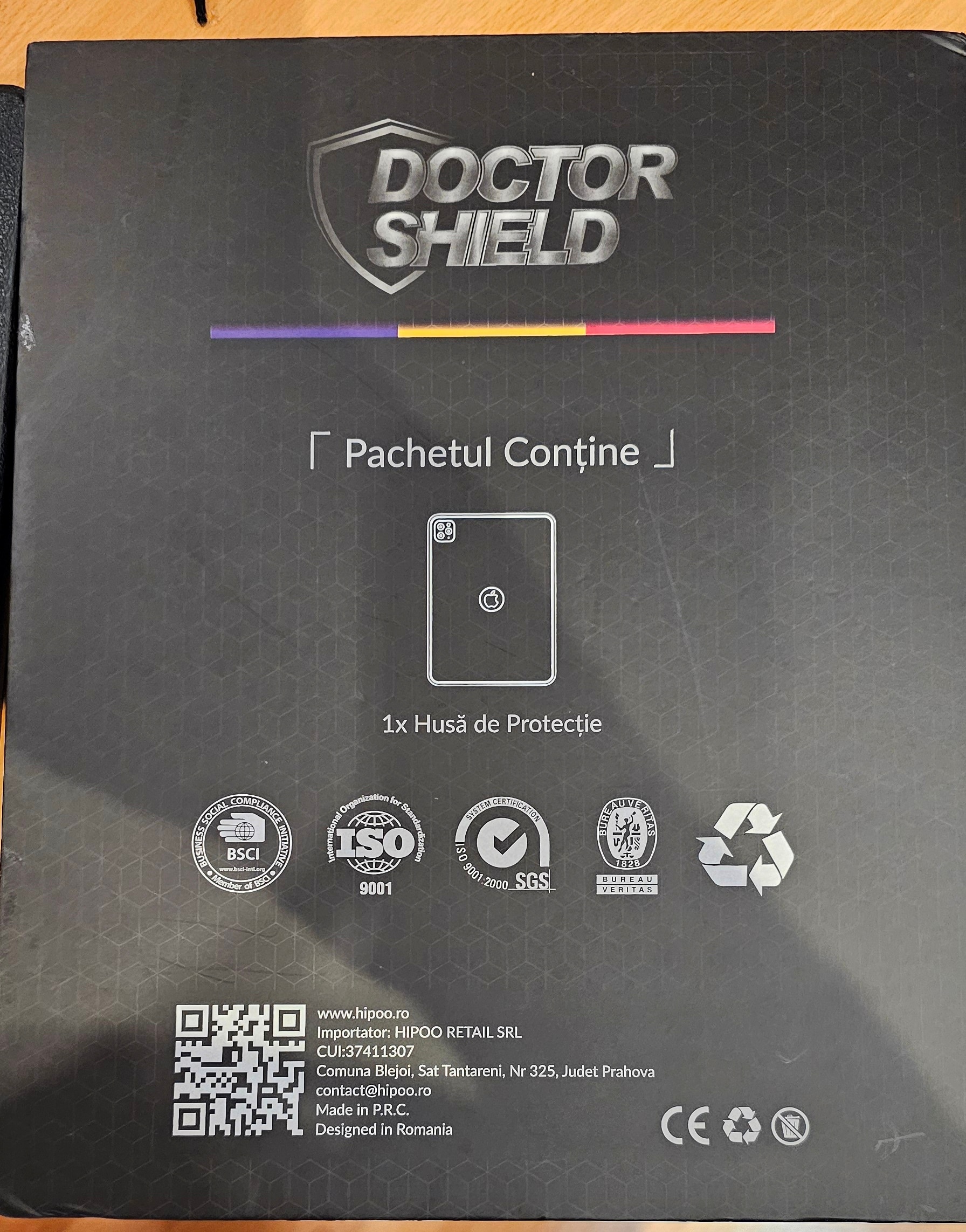 Husa de Protectie, Compatibila Samsung Galaxy Tab S7 FE 12.4", Dr.Shield, Negru