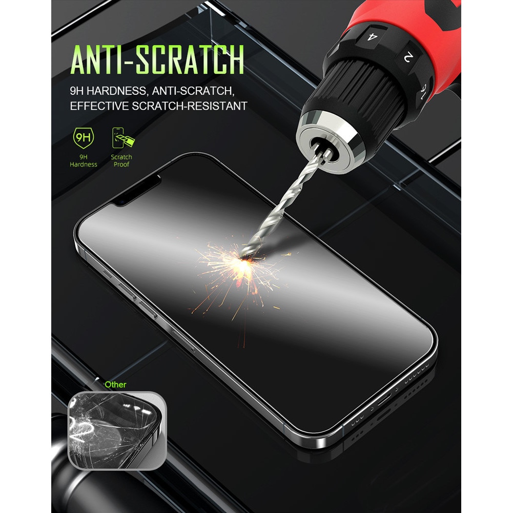 Folie de protectie din sticla premium pentru iPhone 16e/14/13/13pro, acoperire a intregului ecran, instalare usoara si rapida cu dispozitiv de potrivire automata, ZYuuan, transparent