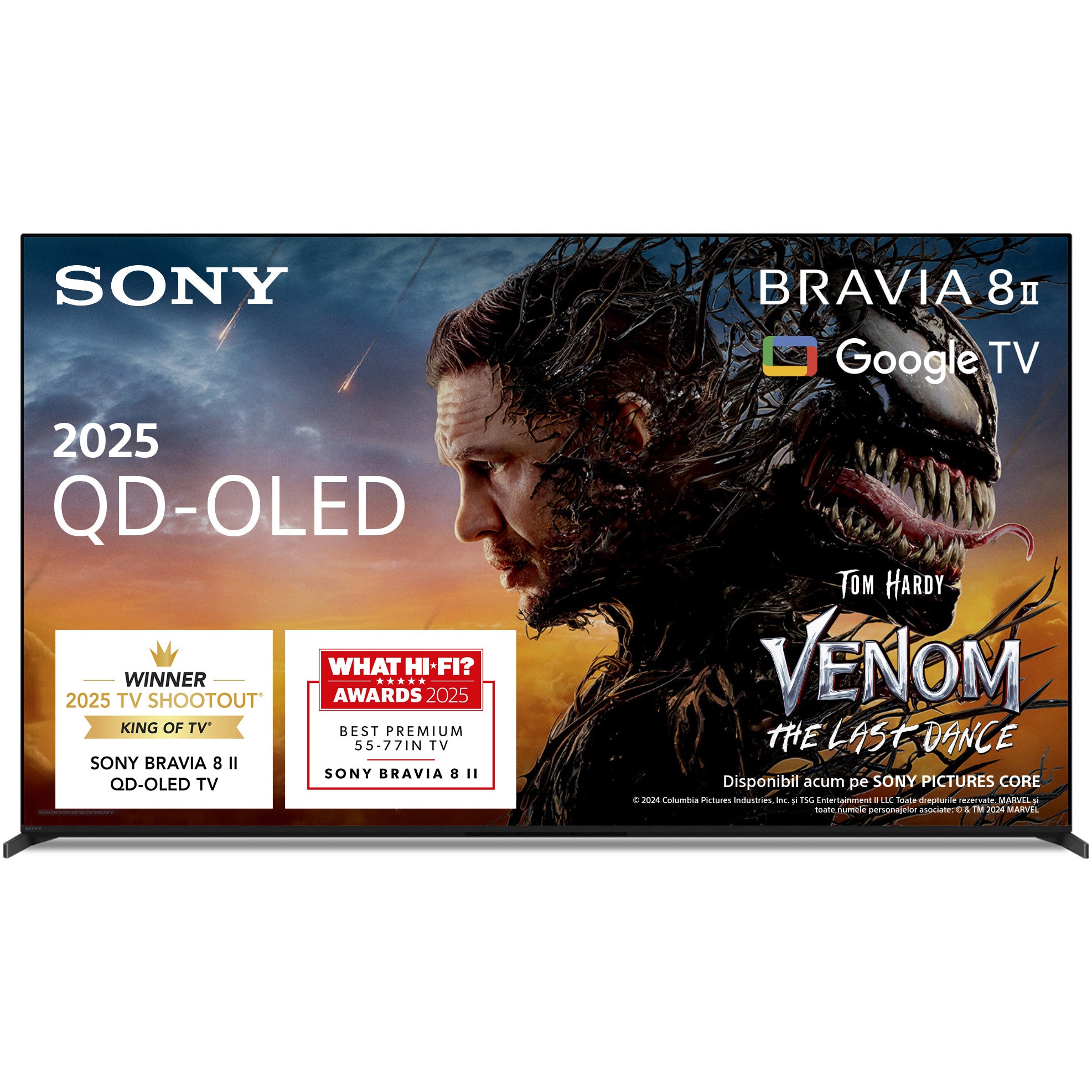 Televizor Sony BRAVIA 8M2 OLED 55XR8M2, 139 cm, Smart Google TV, 4K Ultra HD, 100 Hz, Clasa F (Model 2025)