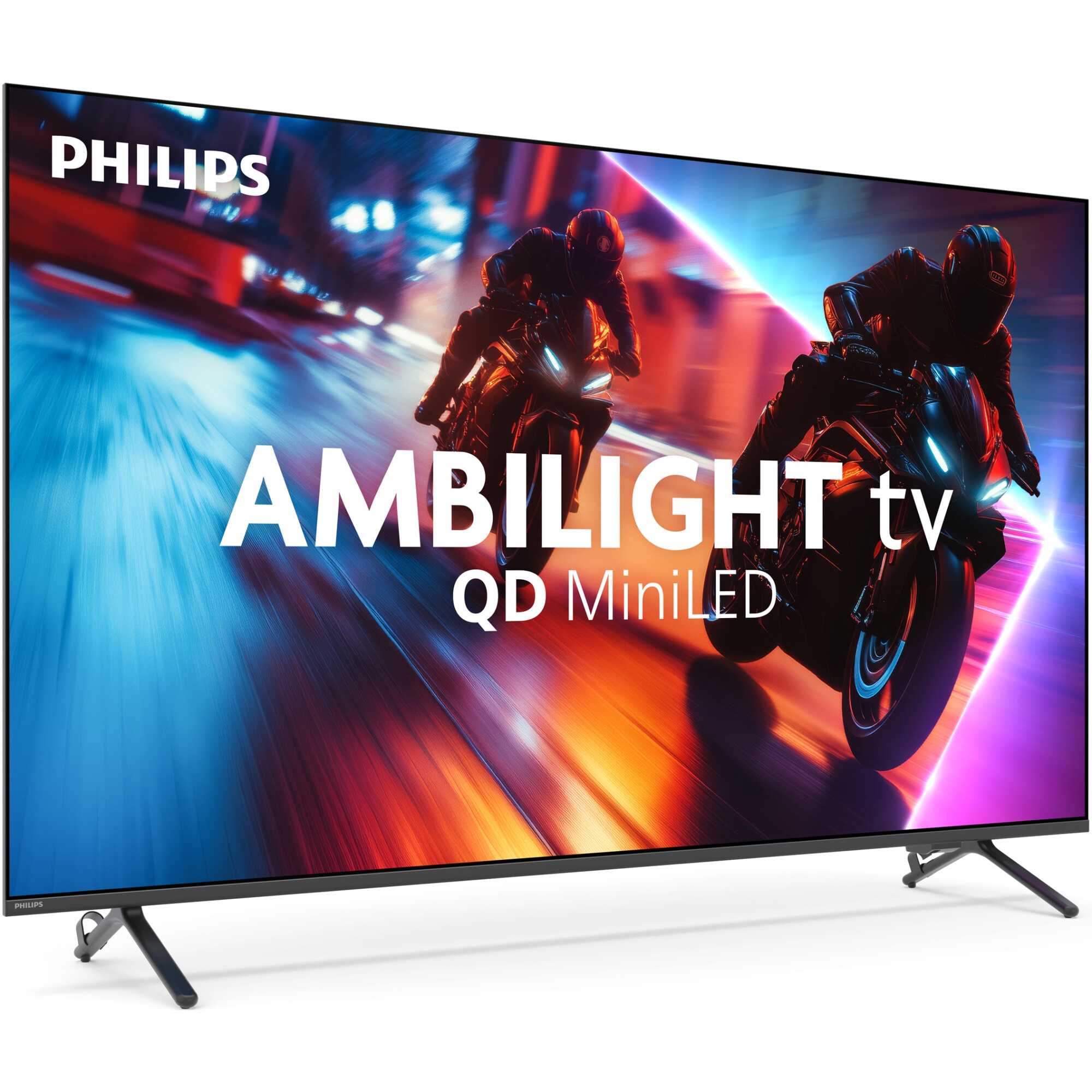 Televizor Philips AMBILIGHT tv QD-MiniLED 55MLED920, 139 cm, Smart TV, 4K Ultra HD, 100 Hz, Clasa F (Model 2025)