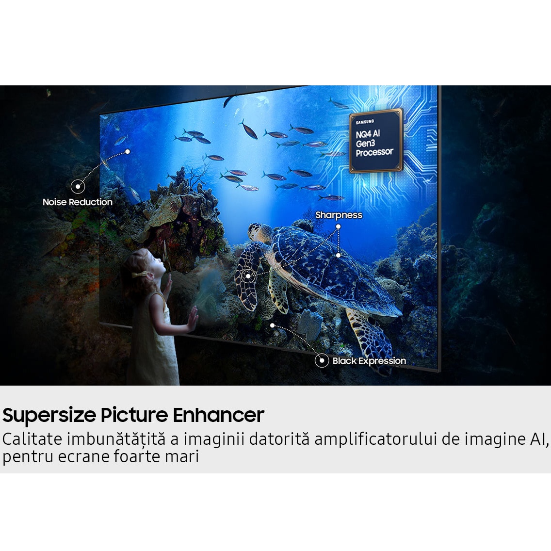 Televizor SAMSUNG MiniLED Neo QLED 43QN90F, 108 cm, Smart, 4K Ultra HD, 100 Hz, Clasa F (Model 2025)