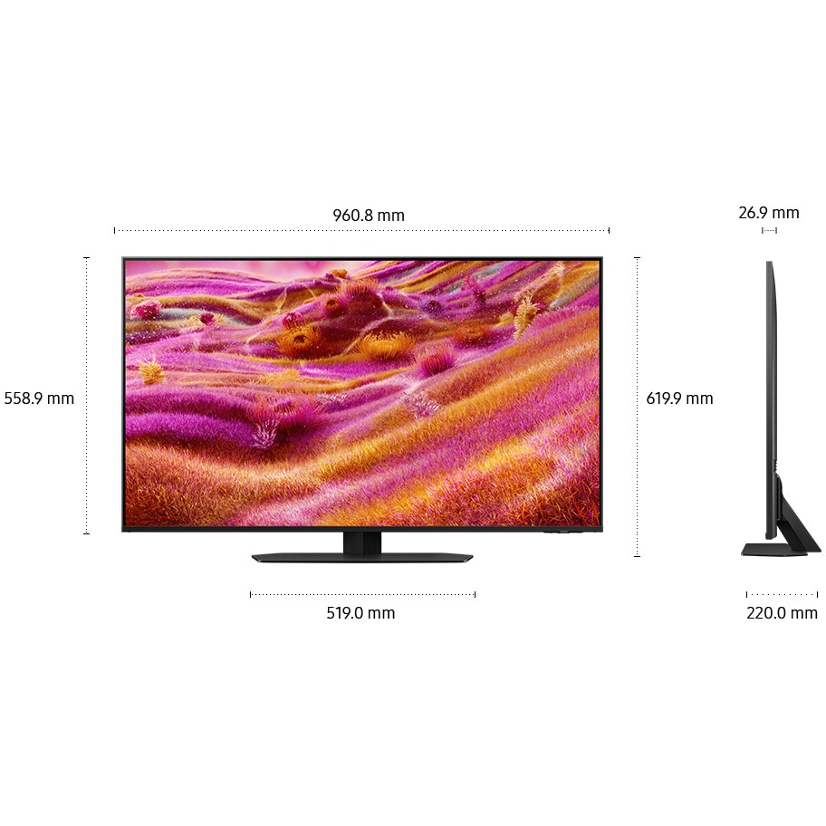 Televizor SAMSUNG MiniLED Neo QLED 43QN90F, 108 cm, Smart, 4K Ultra HD, 100 Hz, Clasa F (Model 2025)