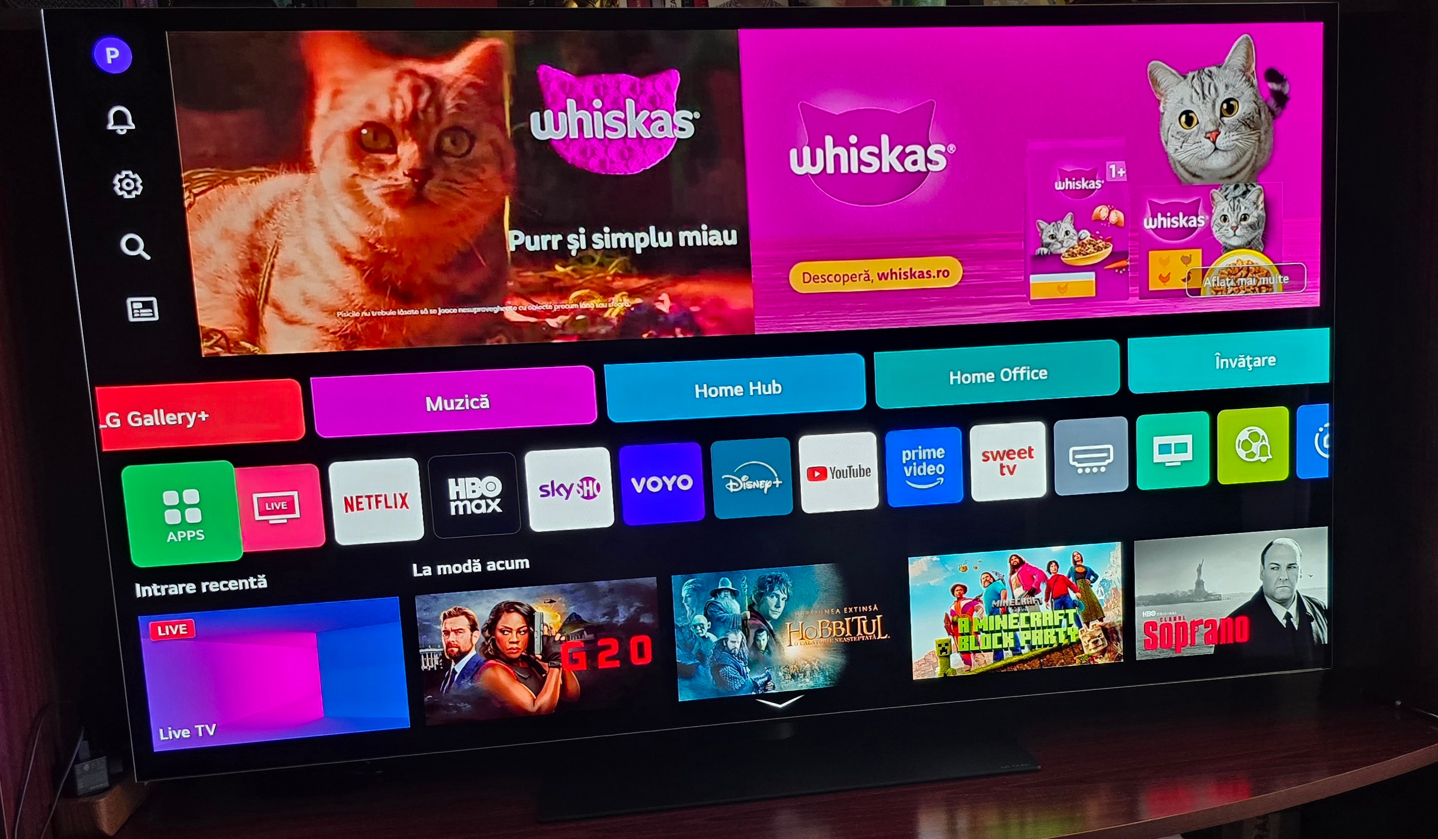 Televizor LG OLED evo 65G53LS, 164 cm, Smart, 4K Ultra HD, 100 Hz, Clasa E (Model 2025)