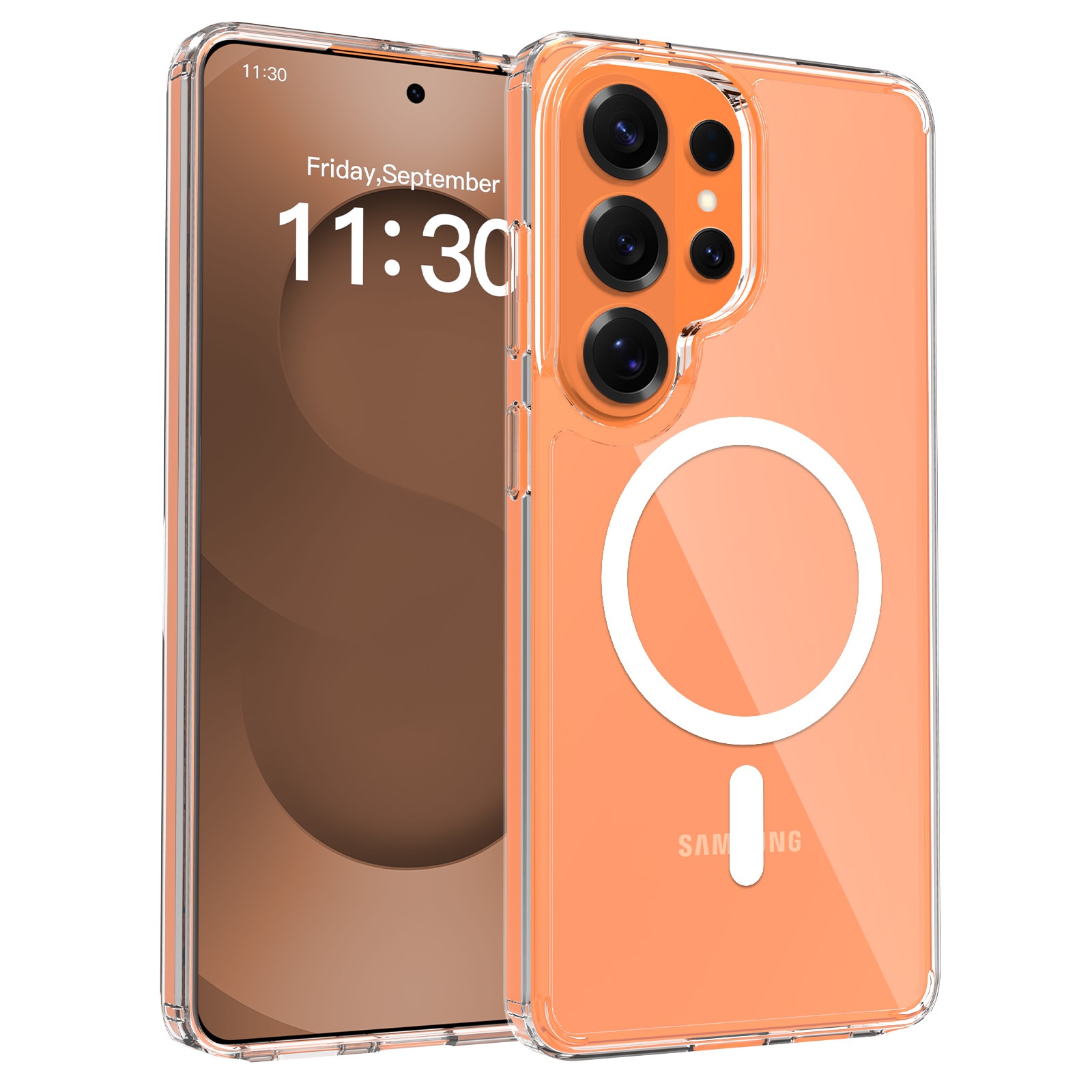 Husă telefon Samsung Galaxy S26 Ultra, transparență, material TPU+PC, protecție ecran și cameră ridicate