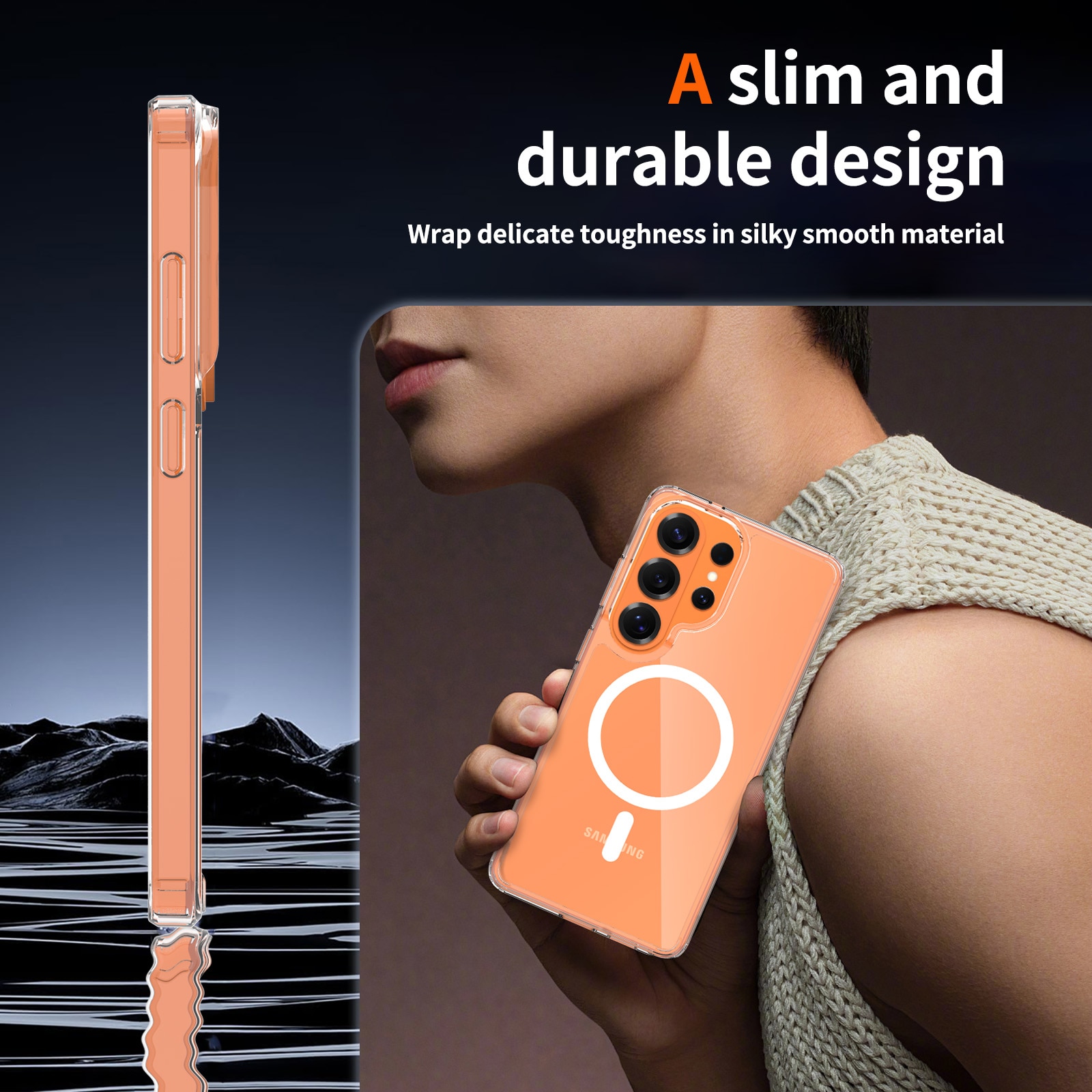 Husă telefon Samsung Galaxy S26 Ultra, transparență, material TPU+PC, protecție ecran și cameră ridicate