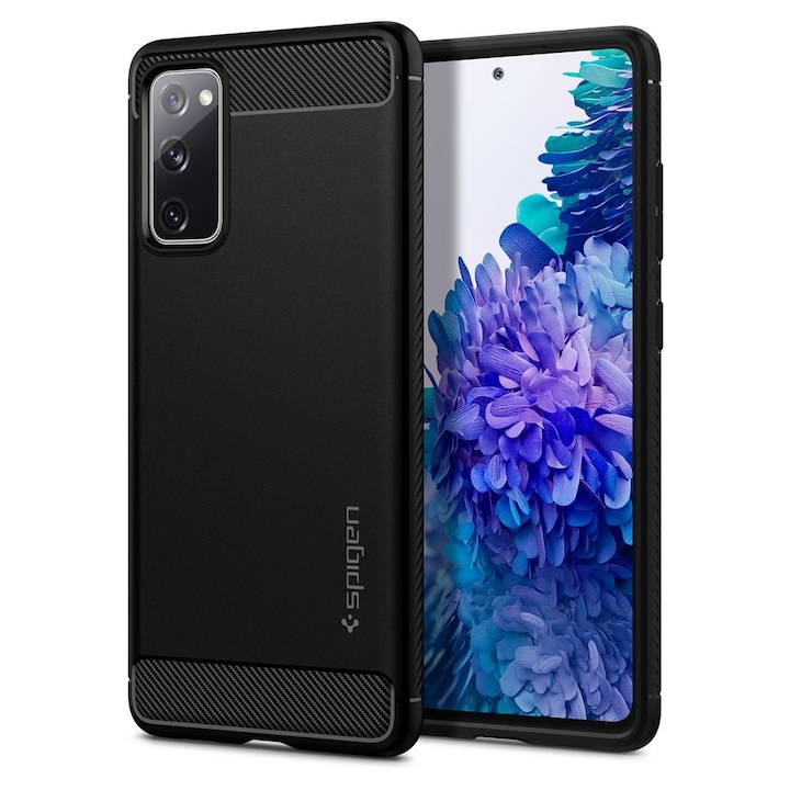 Carcasa Spigen Rugged Armor compatibila cu Samsung Galaxy S20 FE Matte Black
