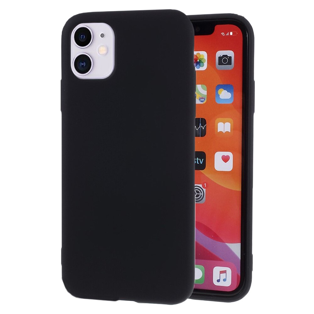Husa Compatibil cu iPhone 11, Silicon TPU, Negru
