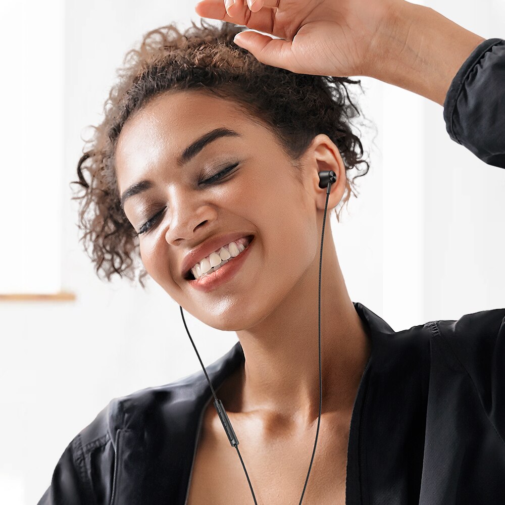 Casti, Mcdodo, Mini Jack 3, 5mm in-ear cu microfon, pentru Samsung / iPhone 15 / Plus / Pro / Max / Xiaomi / Oppo, 1M, Negru