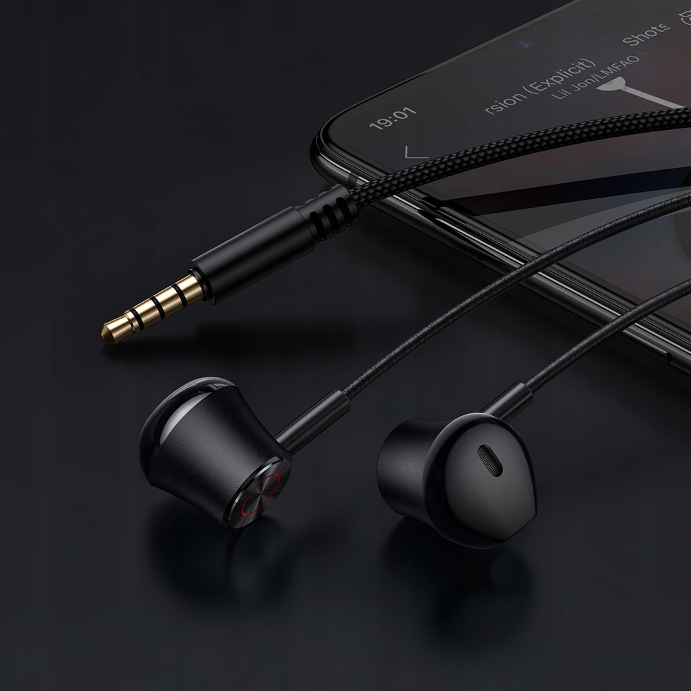 Casti, Mcdodo, Mini Jack 3, 5mm in-ear cu microfon, pentru Samsung / iPhone 15 / Plus / Pro / Max / Xiaomi / Oppo, 1M, Negru
