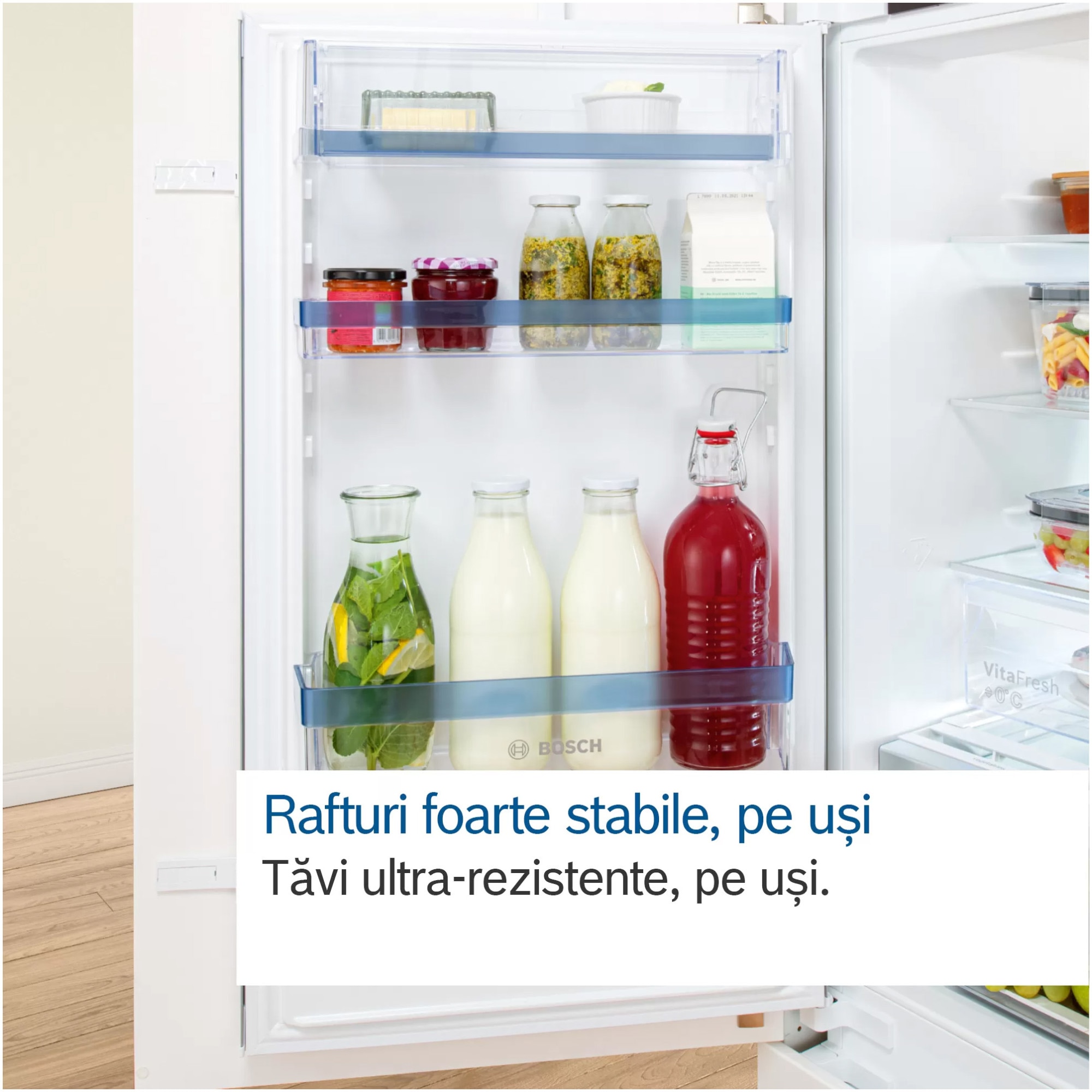 Frigider cu o usa incorporabil Bosch KIL22VFE0 , 119 l, EcoAirflow, Iluminare LED, Clasa E, 87 cm
