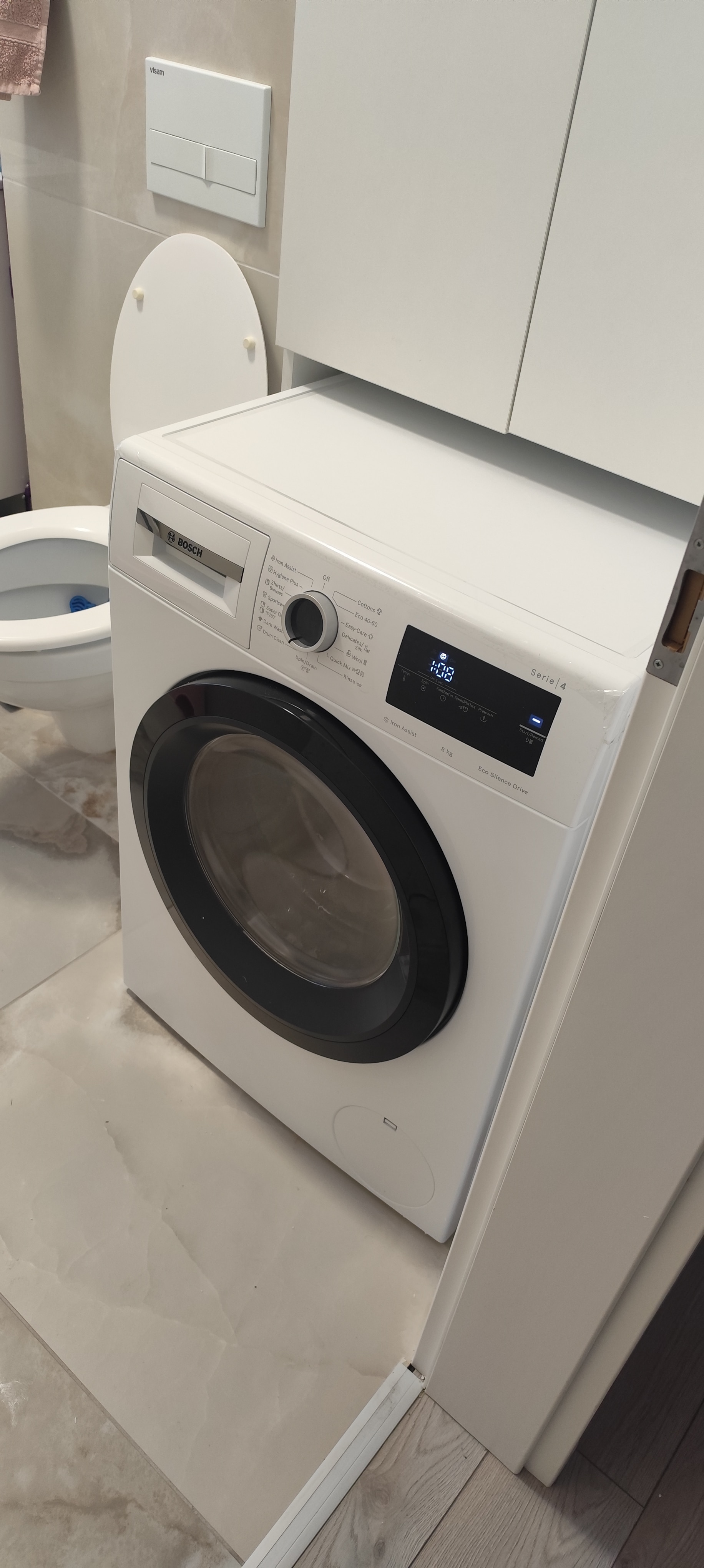 Masina de spalat rufe Bosch WAN28170BY, 8 kg, 1400 RPM, Iron Assist, EcoSilence Drive, 60 cm, Clasa A, Alb