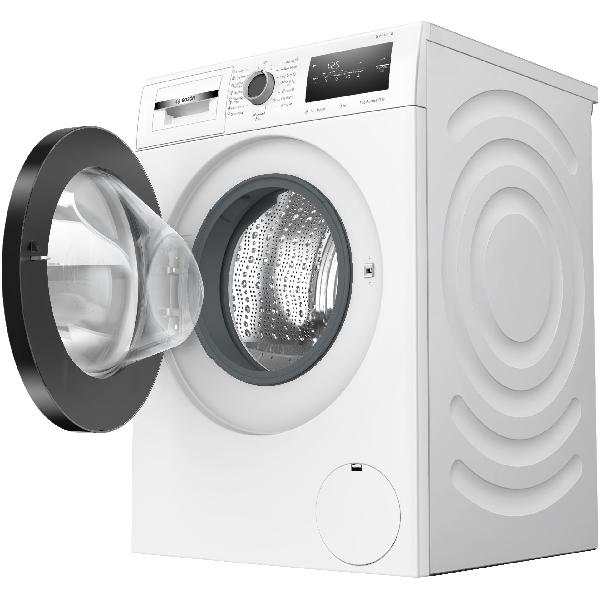 Masina de spalat rufe Bosch WAN28170BY, 8 kg, 1400 RPM, Iron Assist, EcoSilence Drive, 60 cm, Clasa A, Alb