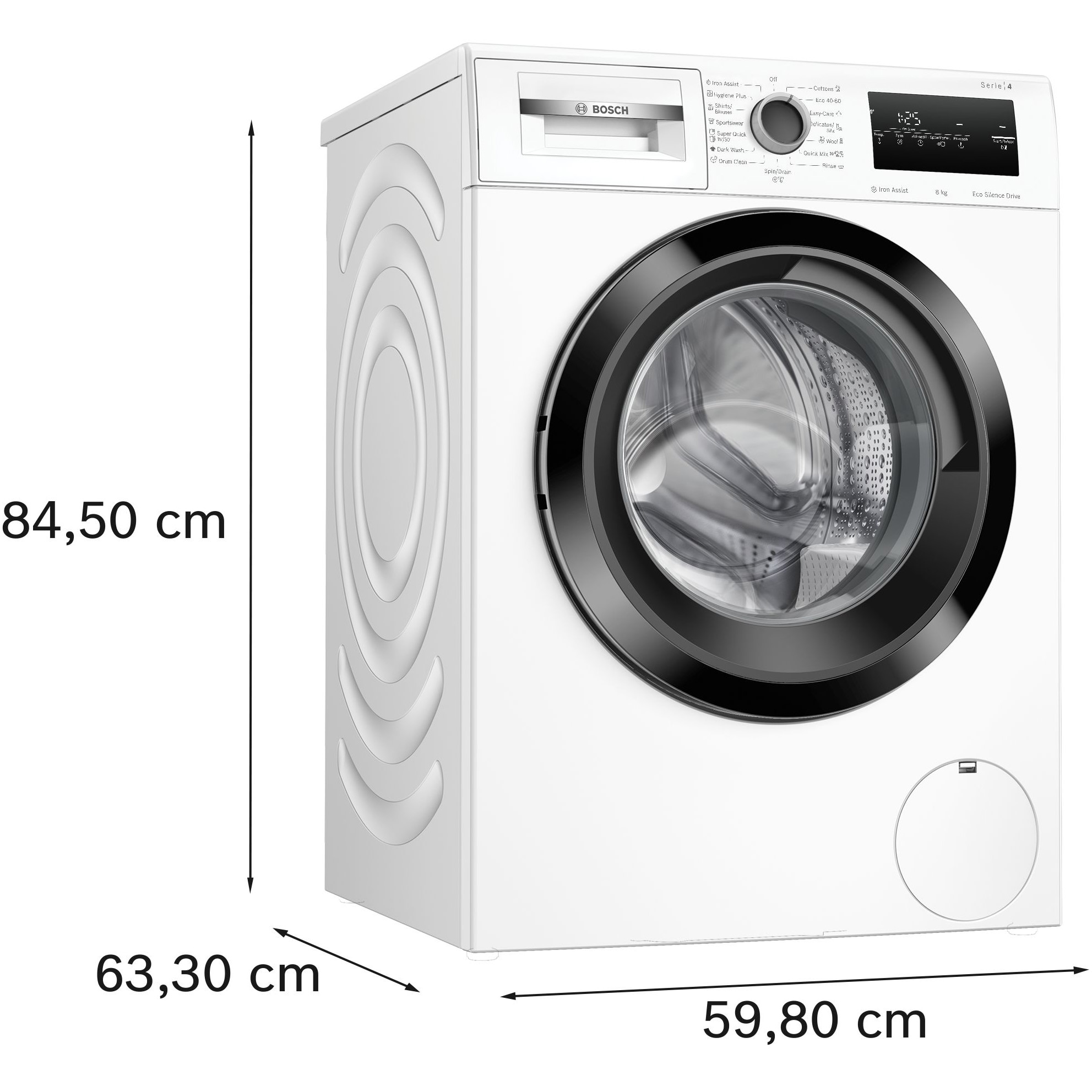 Masina de spalat rufe Bosch WAN28170BY, 8 kg, 1400 RPM, Iron Assist, EcoSilence Drive, 60 cm, Clasa A, Alb