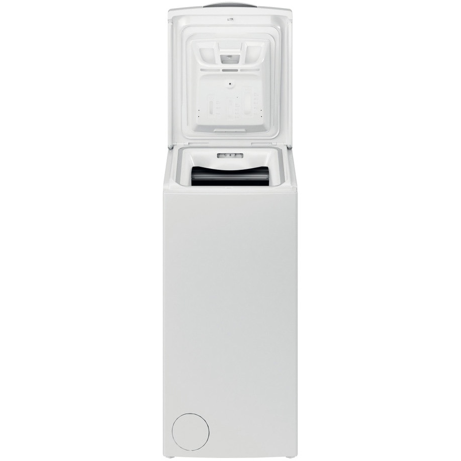 Masina de spalat rufe cu incarcare verticala Indesit BTWS72200EU/N, 7 kg, 1200 rpm, Clasa E, Turn&Go, Display digital, Alb