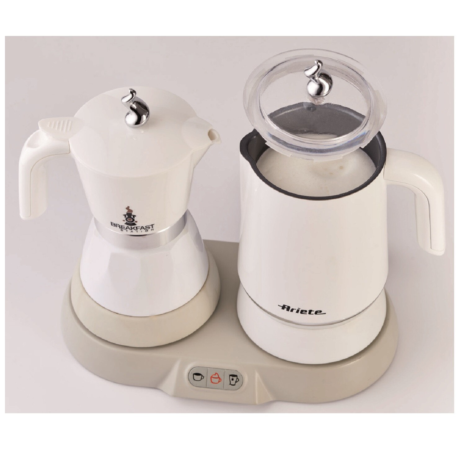 Set pentru mic dejun 3 in 1, Cafetiera 1344 Ariete, 500W, Alb