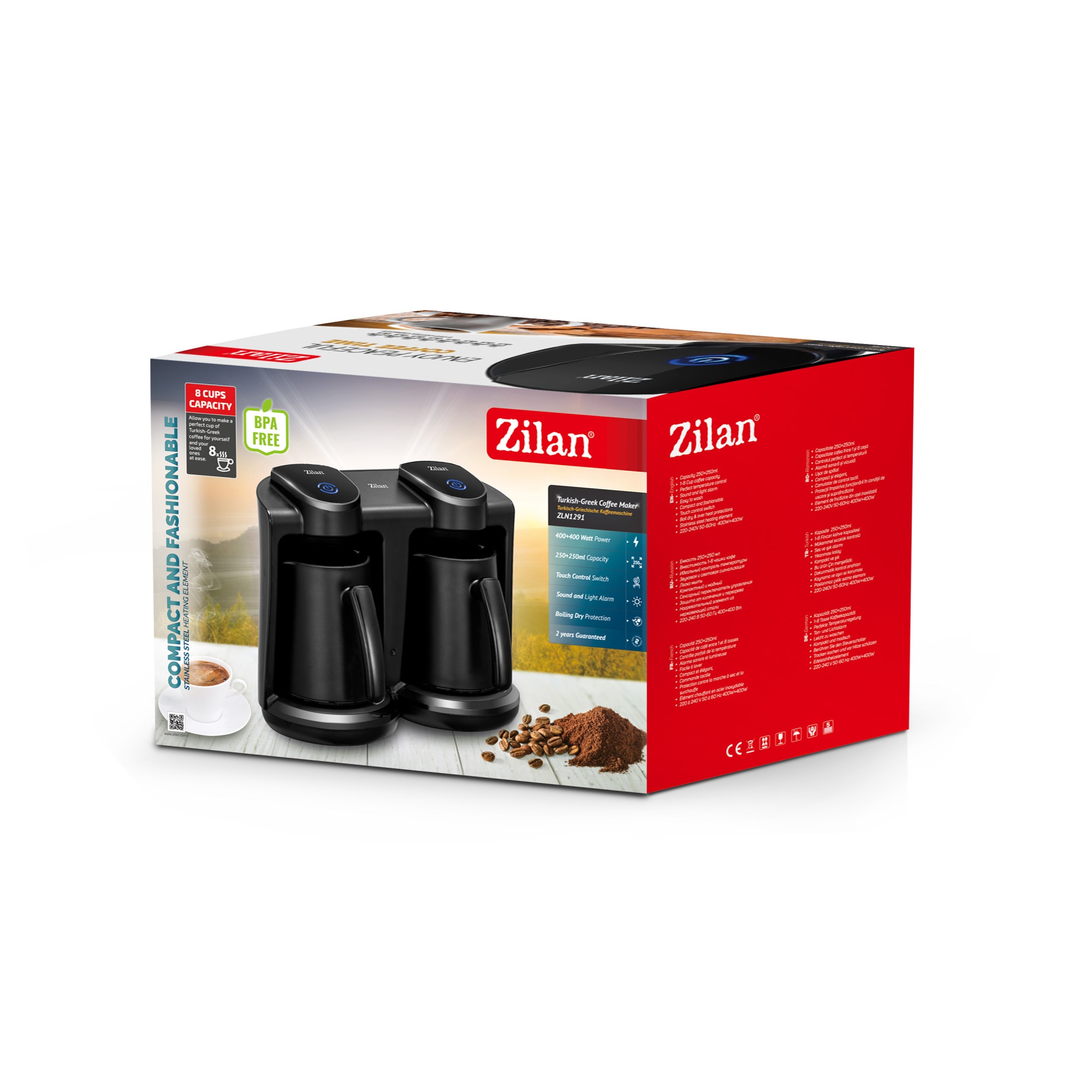 Filtru cafea GREEK/TURKISH, putere 800W, capacitate 500ml / Z-LINE 1291