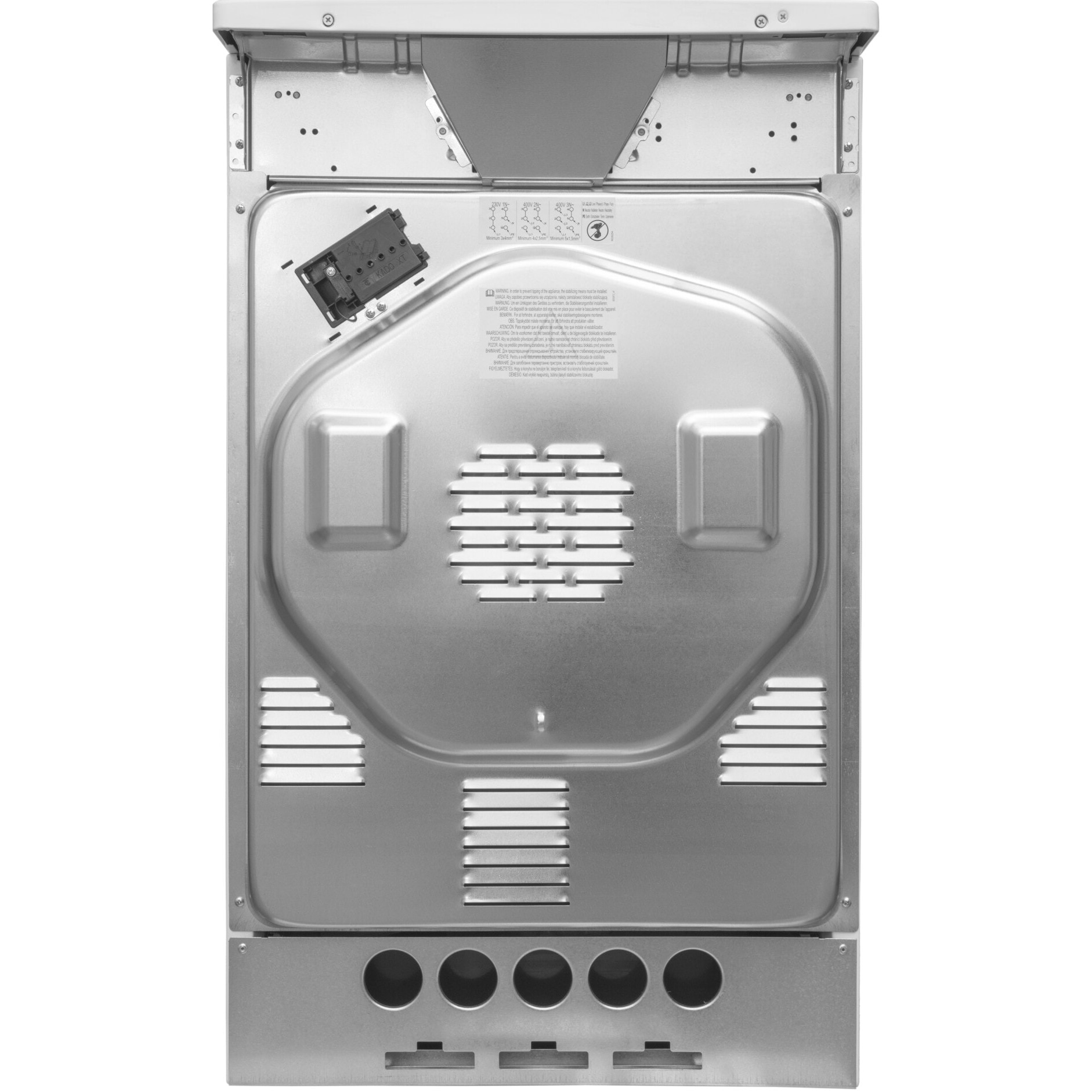 Aragaz Hansa FCCW58200, 4 zone de gatit, Electric, Curatare abur, Grill, Clasa A, 50 cm, Alb