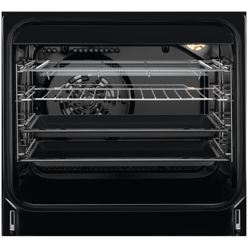 Aragaz AEG CCB56490BM, Vitroceramica, 4 zone de gatit, SteamBake, AirFry, Timer cu display electronic, Grill, Clasa A, 50 cm, Inox
