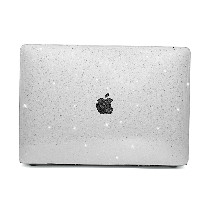 Carcasa Glitter Hard Shell pentru MacBook Pro 14(2021/2022/2023/2024/2025) (M5/M4/M3/M2/M1 Pro Max)(A3434/A3112/A3185/A3401/A2918/A2992/A2779/A2442) Husa & Protectie MacBook, Transparent