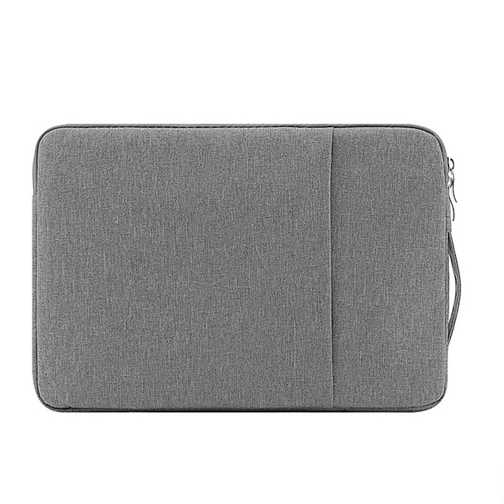 Husa laptop, NAXSIR, Impermeabila, Rezistent la zgarieturi, Rezistenta la socuri, cu fermoar, Portabil, 1 Buzunar extern, 12.5 inch/13 inch, 33 x 24 x 2cm, gri inchis