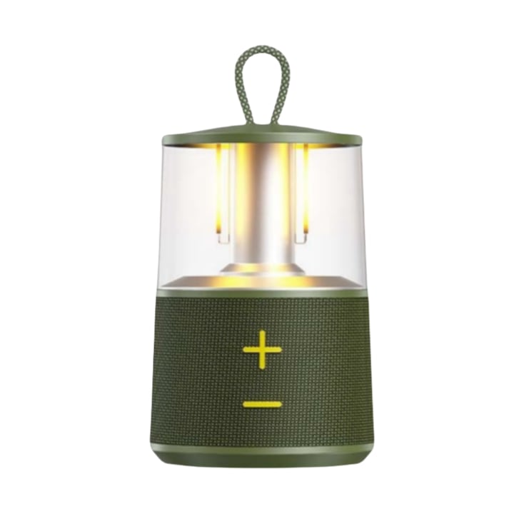 Bara de sunet portabila, Bluetooth 5.3, 1800Mah, IPX5 rezistent la apa, 60dB, lumina atmosfera creativa, verde masliniu