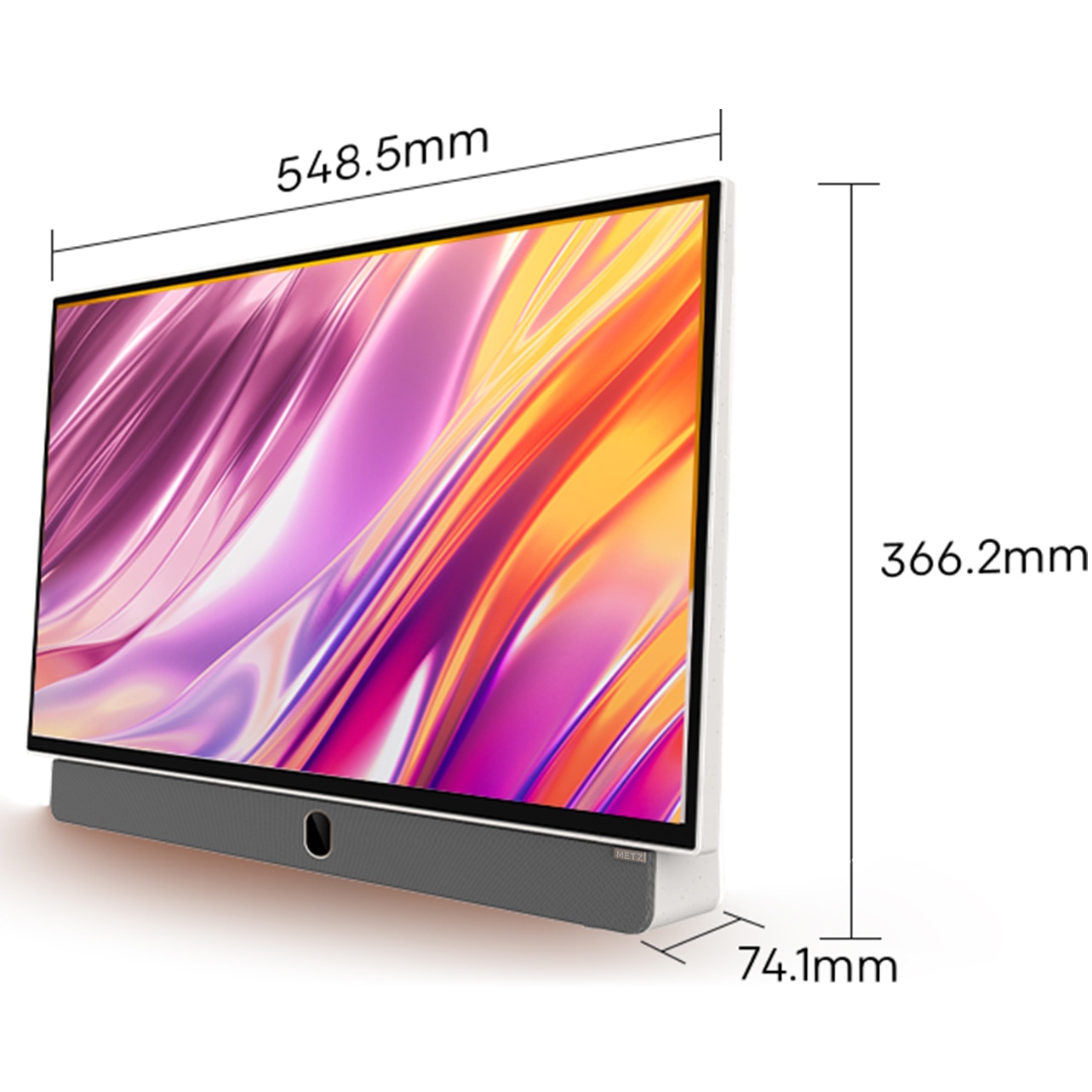 Televizor portabil METZ LED 24MPE7000, 60 cm, Smart Google TV, adaptor alimentare 12V, Full HD, Clasa E
