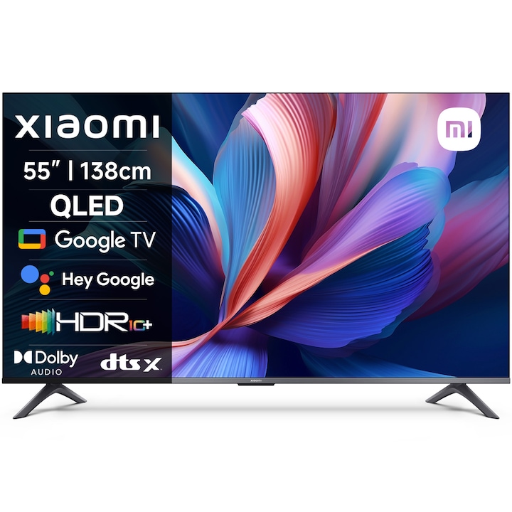 Televizor Xiaomi QLED A Pro, 138 cm, Smart Google TV, 4K Ultra HD, Clasa F (Model 2025)