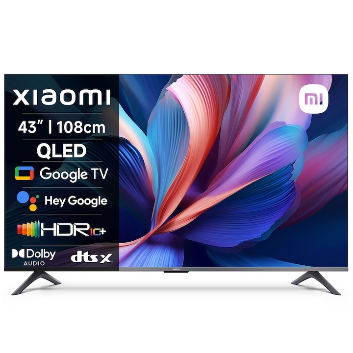 Televizor Xiaomi QLED A Pro, 108 cm, Smart Google TV, 4K Ultra HD, Clasa F (Model 2025)