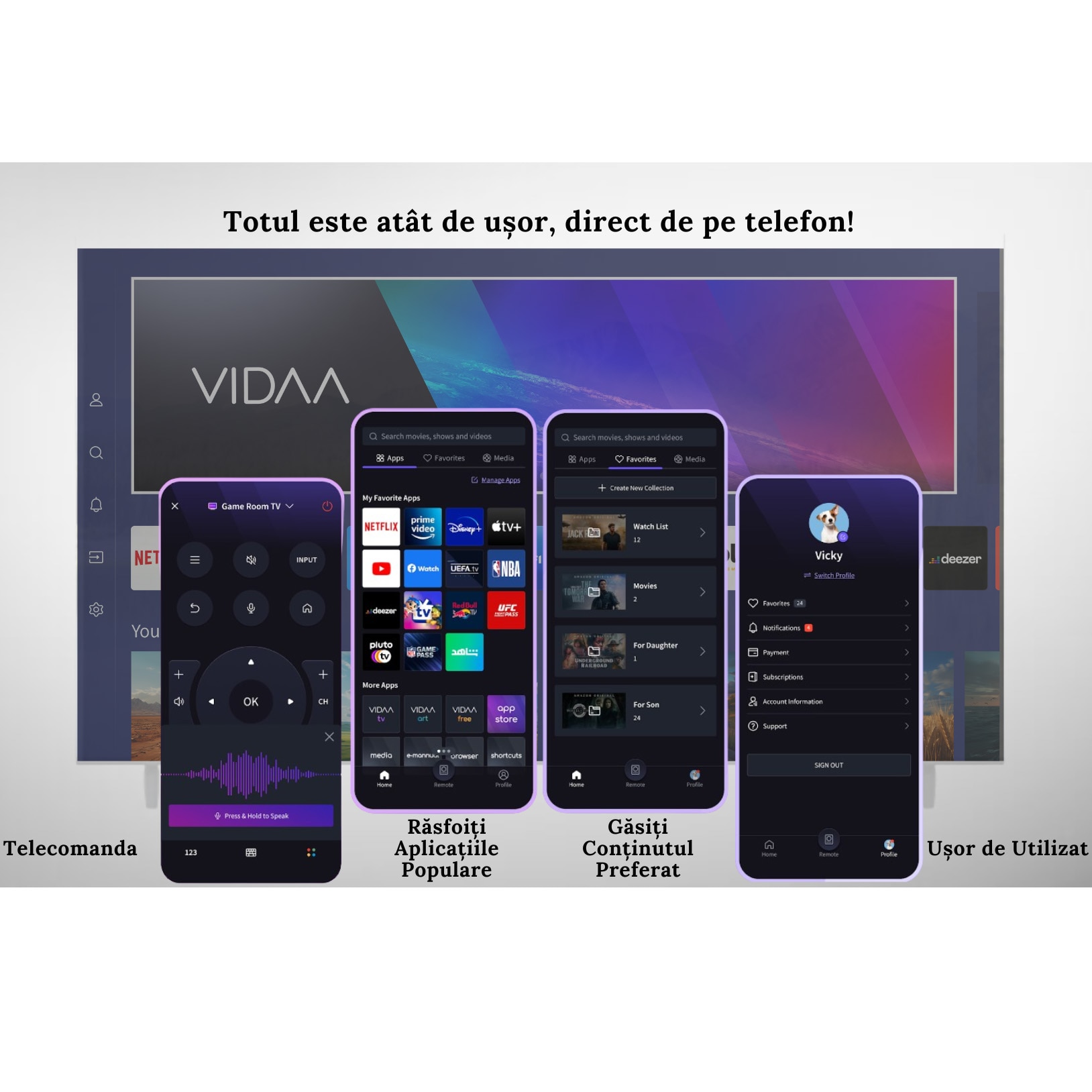 Televizor NEI LED 55NE6901, 139cm, Smart, 4K Ultra HD, Clasa F