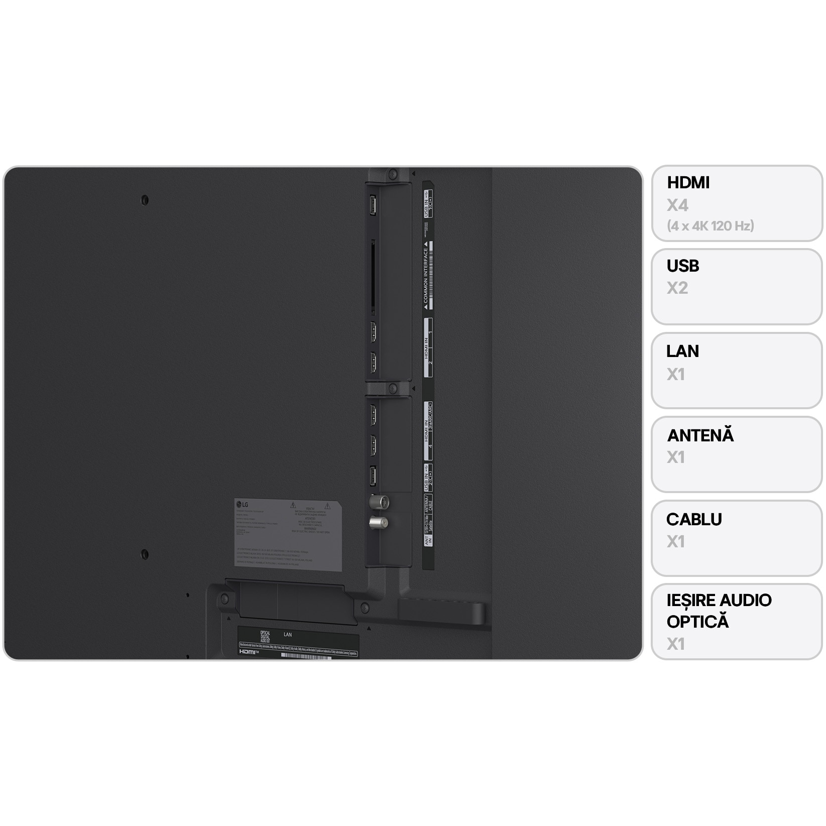 Televizor LG QNED evo 65QNED85A3C, 164 cm, Smart, 4K Ultra HD, 100 Hz, Clasa E (Model 2025)
