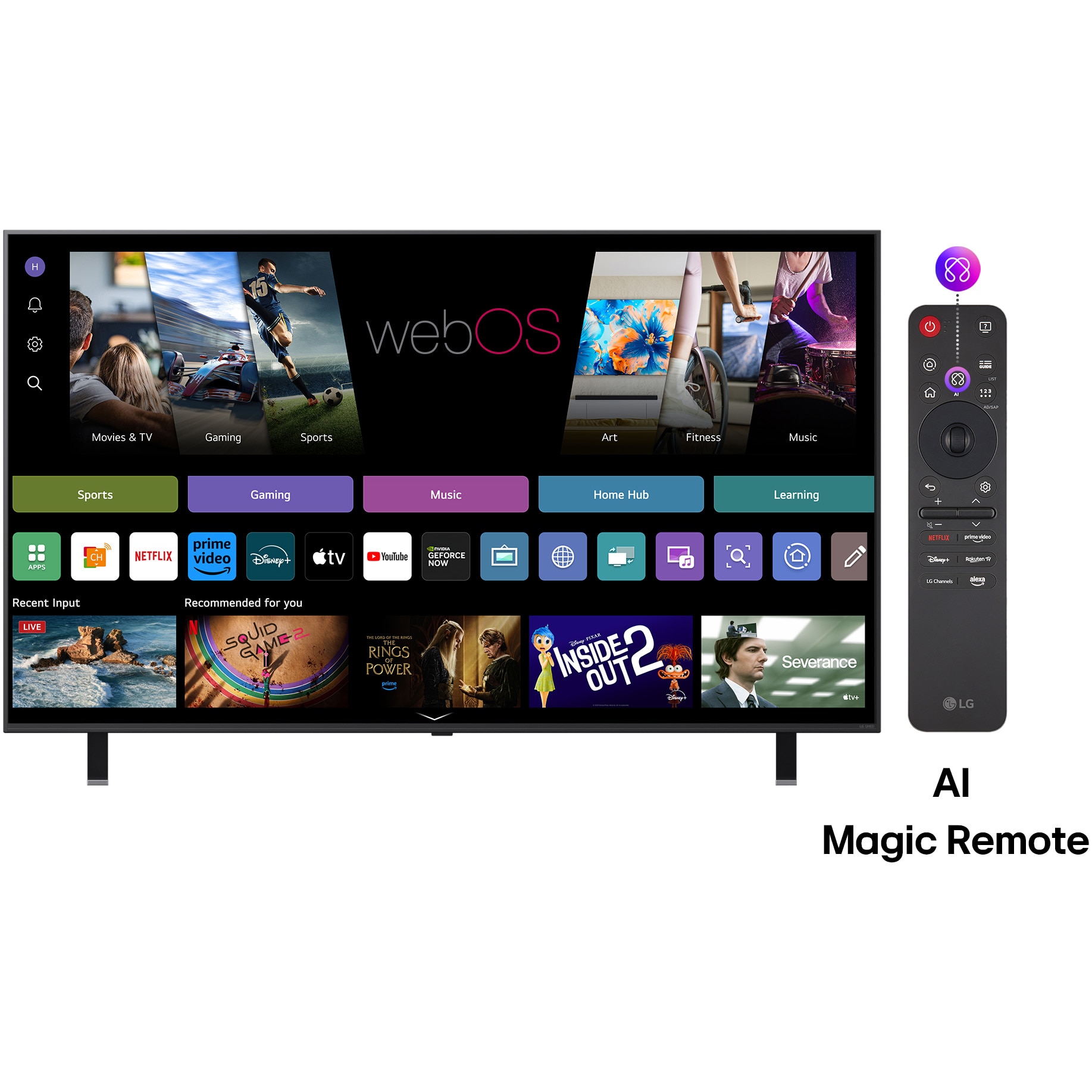 Televizor LG QNED evo 65QNED85A3C, 164 cm, Smart, 4K Ultra HD, 100 Hz, Clasa E (Model 2025)