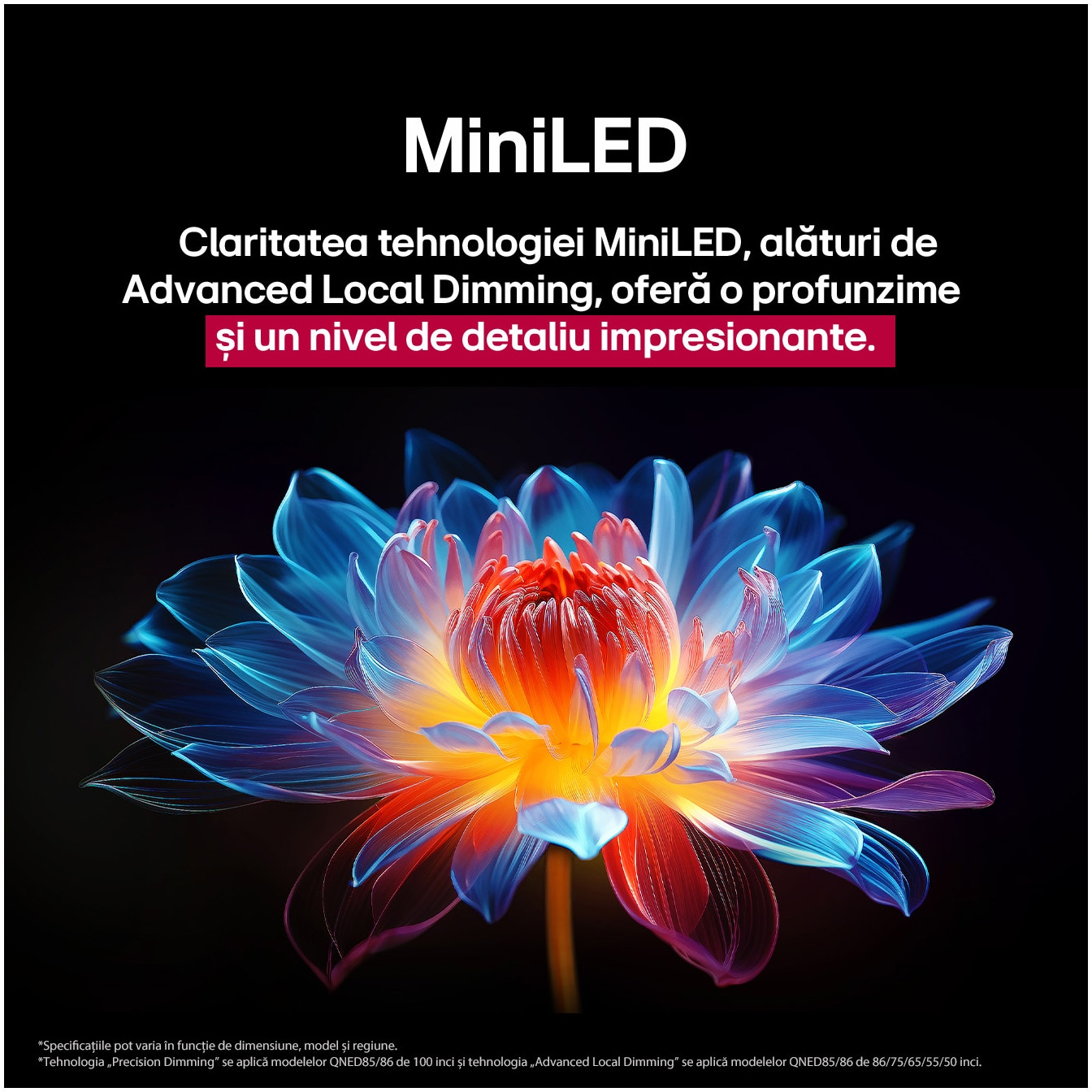 Televizor LG QNED evo 65QNED85A3C, 164 cm, Smart, 4K Ultra HD, 100 Hz, Clasa E (Model 2025)