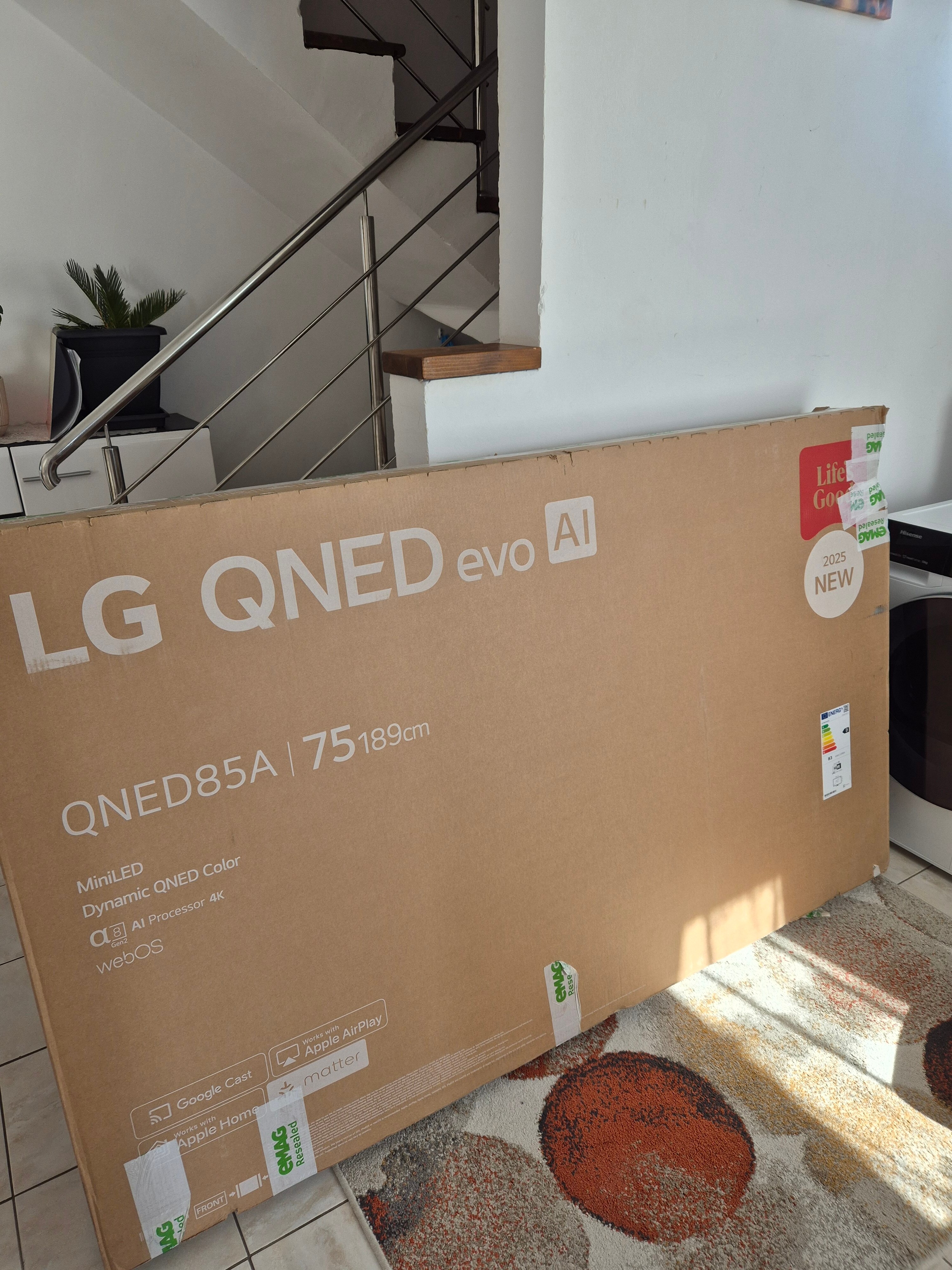 Televizor LG QNED evo 65QNED85A3C, 164 cm, Smart, 4K Ultra HD, 100 Hz, Clasa E (Model 2025)