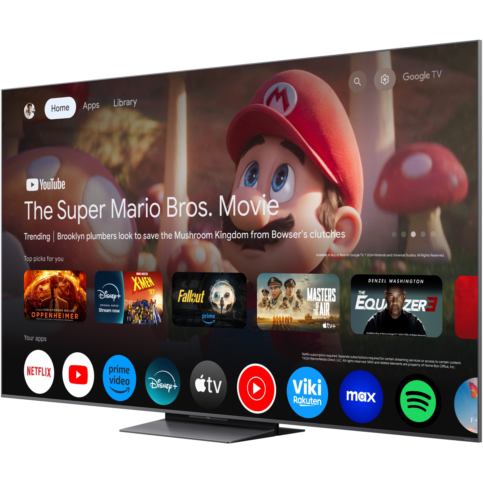Televizor TCL QD-MiniLed 65C8K, 164 cm, Smart Google TV, 4K Ultra HD, 100Hz, Sunet Bang & Olufsen, Clasa D (Model 2025)