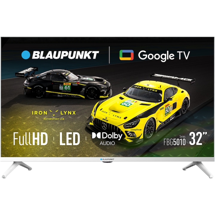 Televizor Blaupunkt LED 32FBG5010S, 81 cm, Smart Google TV, Full HD, Clasa F, Alb