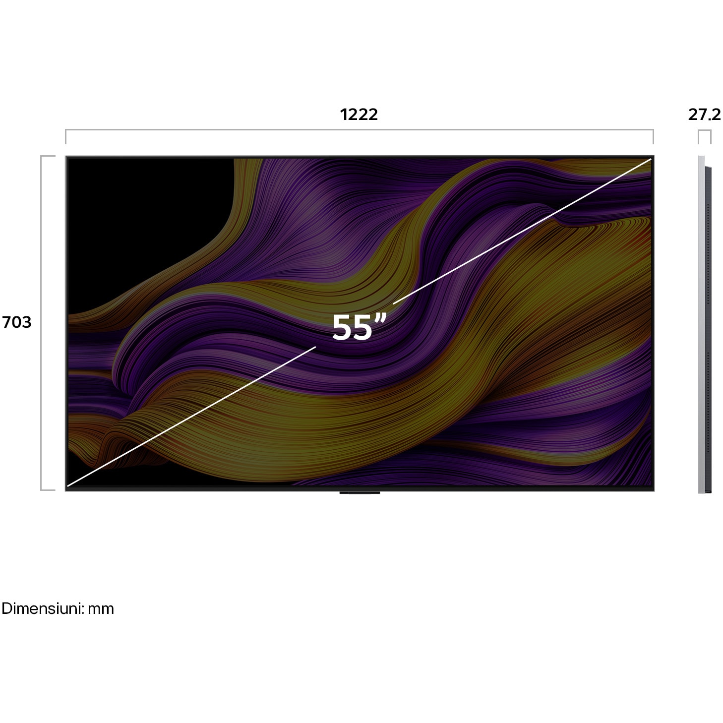 Televizor LG OLED evo 55G51LW, 139 cm, Smart, 4K Ultra HD, 100 Hz, Clasa E (Model 2025)