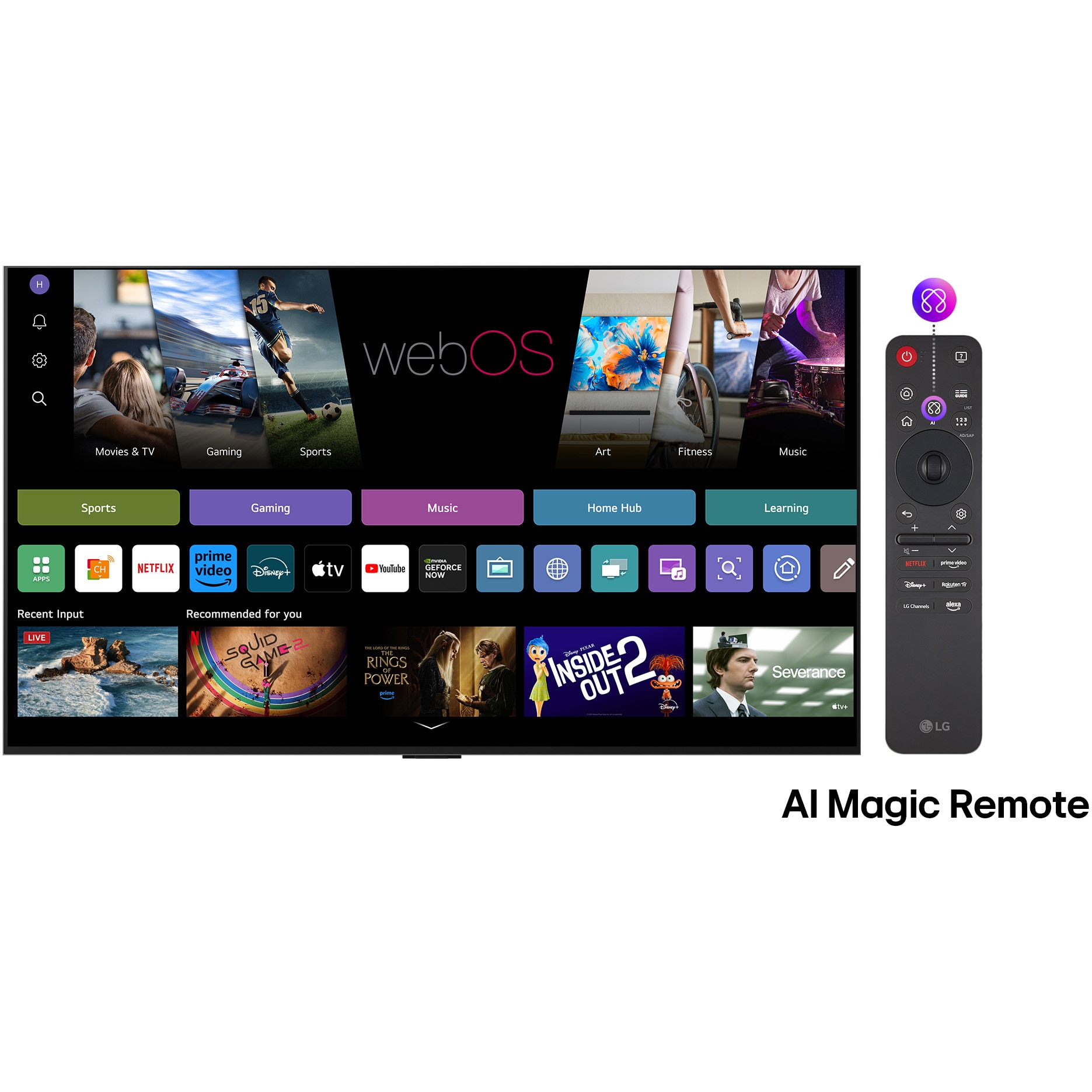 Televizor LG OLED evo 55G51LW, 139 cm, Smart, 4K Ultra HD, 100 Hz, Clasa E (Model 2025)