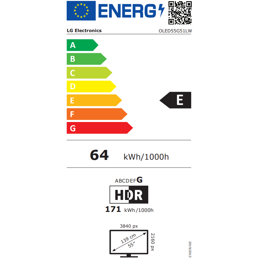 Televizor LG OLED evo 55G51LW, 139 cm, Smart, 4K Ultra HD, 100 Hz, Clasa E (Model 2025)