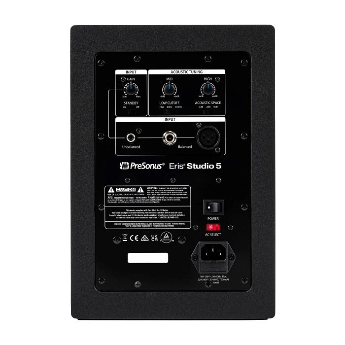 Boxe studio PreSonus Eris Studio 5, 5,25", 80W, negru, 203,2x291,5x223mm