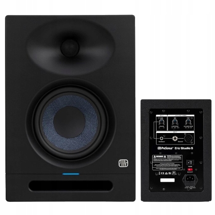 Boxe studio PreSonus Eris Studio 5, 5,25", 80W, negru, 203,2x291,5x223mm