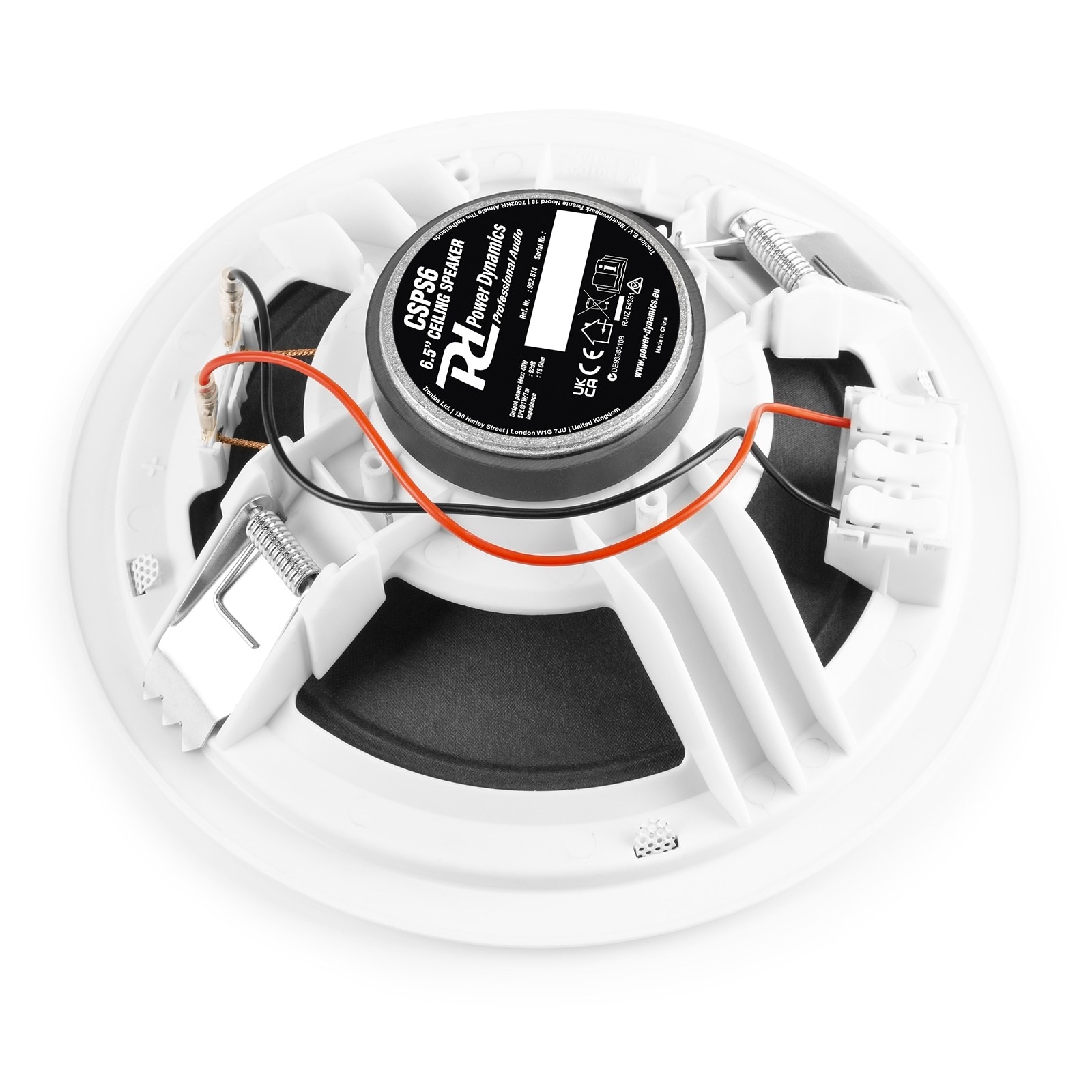 Difuzor incastrabil tavan, 16ohm, 40W, 6.5", alb, Power Dynamics CSPS6