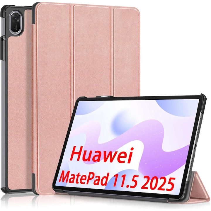 Husa Aiyando pentru Huawei MatePad 11.5 (2025) inchidere magnetica, protectie 360 - roz