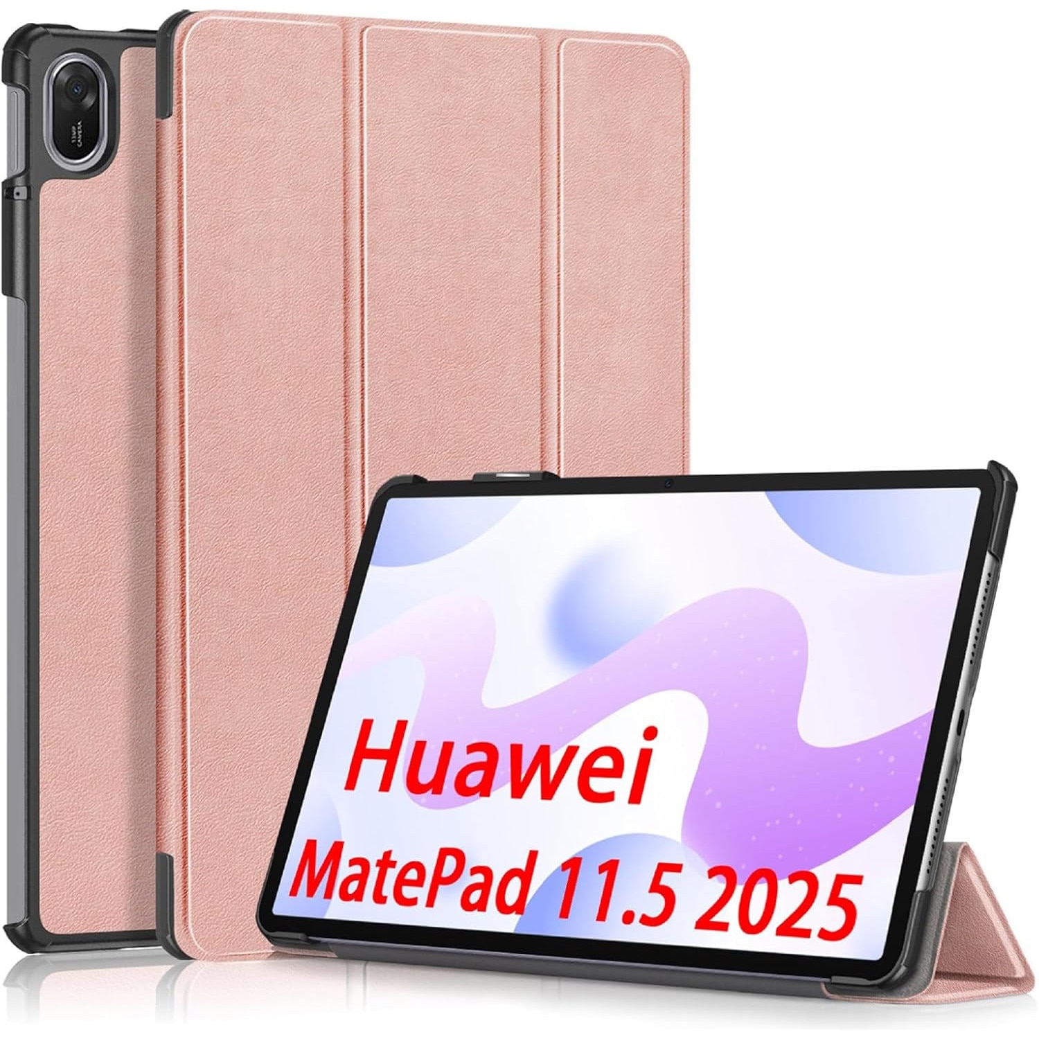 Husa Aiyando pentru Huawei MatePad 11.5 (2025) inchidere magnetica, protectie 360 - roz