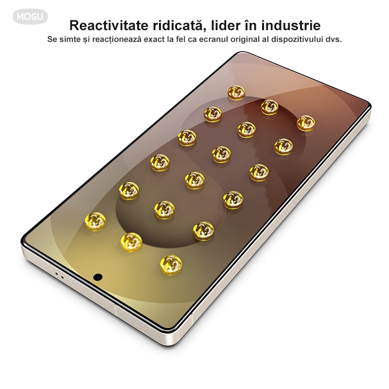 Folie Protectie Telefon, Folie Sticla MOGU Pentru Samsung S25 plus, Protectie Profesionala Ecran 3D, Privacy, Full Cover, Anti Zgarieturi, Ultra HD, Vine cu un Dispozitiv Simplu de Instalare Pentru o Pozitionare Precisa, Transparenta