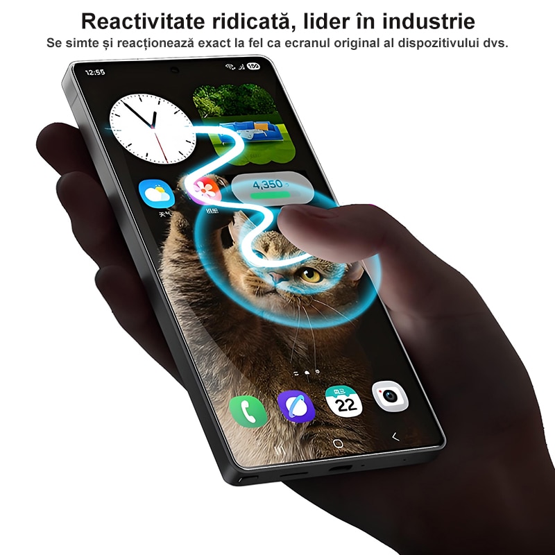 Folie Protectie Telefon, Folie Sticla MOGU Pentru Samsung S25 plus, Protectie Profesionala Ecran 3D, Privacy, Full Cover, Anti Zgarieturi, Ultra HD, Vine cu un Dispozitiv Simplu de Instalare Pentru o Pozitionare Precisa, Transparenta