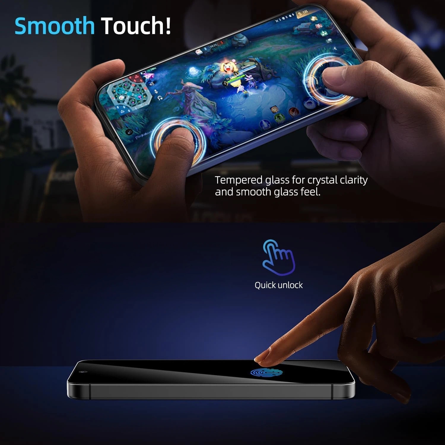 Folie de Protectie pentru Samsung Galaxy A54, Omelivon, Sticla Securizata, cu Kit de Aplicare Instanta si Functie Automata de Indepartare a Prafului, Duritate 9H+, Ultra HD, Anti Amprente