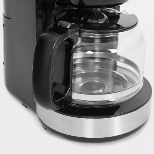 Cafetiera programabila 2 in 1 Caso Germany, Grande Aroma 100, rasnita cafea incorporata, setare grad macinare, rezervor de apa detasabil 1.4 l, oprire automata, timer, control touch, putere 1000 W, negru/argintiu