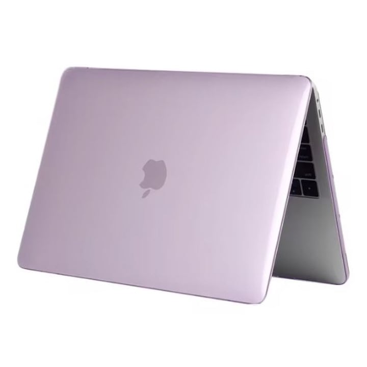 Carcasa de protectie, Compatibila cu Macbook Air 13 inch Touchbar, Ultra-Slim, Lucioasa, Mov